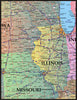 Trucker's Wall Map of Canada, United States and Northern Mexico 2024 edition 48" X 72"
